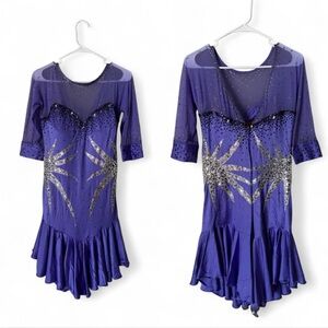 Chrisanne Clover Ballroom Latin competition dress costume dance Size Large Shine